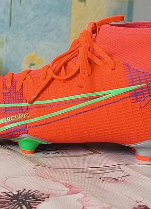 Футбольные бутсы nike mercurial superfly 8 academy fg/mg р. 3,5-36-23 см.