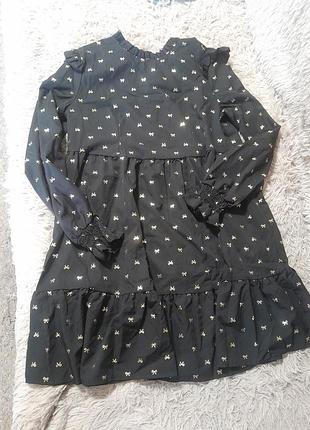 Коротка сукня жіноча shein чорна в бантики, розмір m