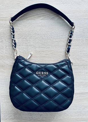 Сумка жіноча guess чорна стьобана