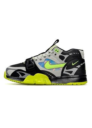 Чоловічі кросівки nike air trainer 1 sp utility grey black lime
