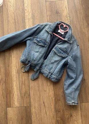 Утеплена джинсова куртка zara