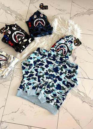 Худі b*p* s*a*k fullzip camo light blue  арт gl0002