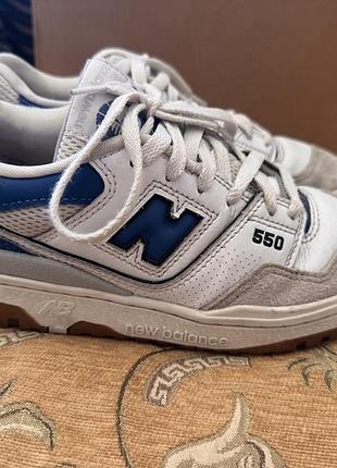 Кросівки жіночі new balance 550 біло-сині, розмір 39