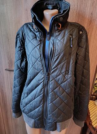 Куртка-бомбер мужская утепленная superdry pp l черная