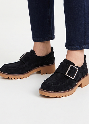 Замшеві туфлі-лофери clarks eden mid monk (з акцентною пряжкою monk strap) розмір 37