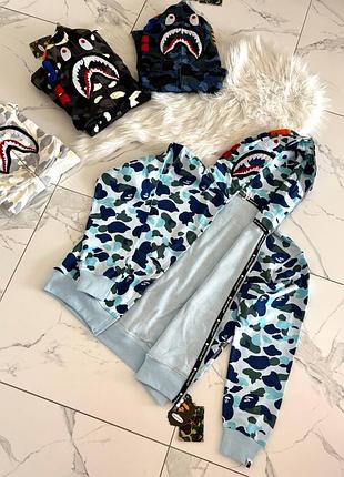 Худі b*p* s*a*k fullzip camo light blue арт gl0002