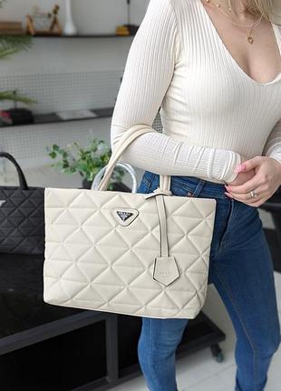 Міська сумочка на плече для дівчини prada брендова сумка шопер для жінки жіночий шопер прада