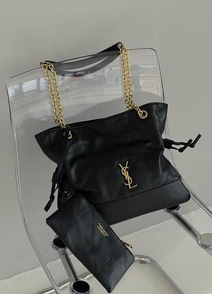 Велика шкіряна сумочка на плече ysl брендова класична сумка ів сен лоран жіноча ділова сумка yves saint laurent