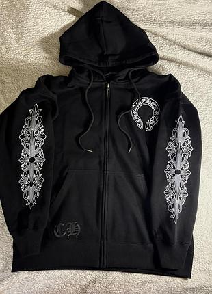 Худі унісекс chrome hearts чорний колір, розмір s-m