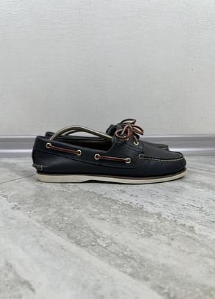 Timberland men’s authentic 2-eye lug handsewn boat shoe - brown size us10, eu44