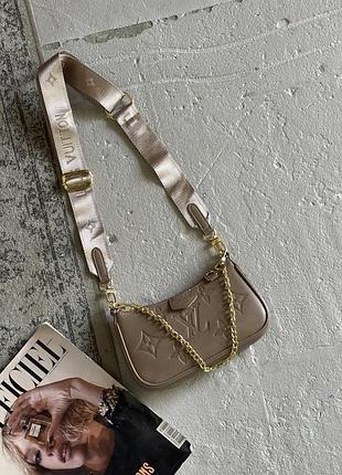Женская багетная сумка луи витон сумочка багет louis vuitton для женщины брендовая мини сумка через плечо для девушки