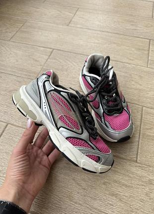 Zara кросівки дитячі р. 34 рожеві сріблясті chunky sneakers