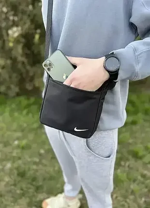 Сумка чорна спорт nike, сумка чоловіча барсетка найк 2