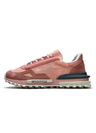 Жіночі кросівки lacoste elite active w pink grey