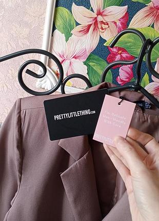 Стильний піджак кольору мокко prettylittlething. 3