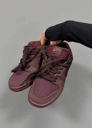 Кросівки nike sb dunk low bordo brown