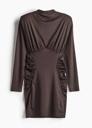Жіноча коротка сукня h&m шоколадного кольору, розміри s, m