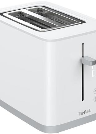 Тостер tefal sense, 850вт, пластик+нерж, led дисплей, білий