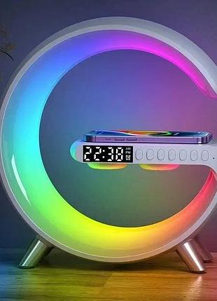 Лампа g11 smart light 4в1 с bluetooth колонкой будильником и беспроводной зарядкой top shop ua_