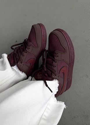 Кроссовки nike sb dunk low bordo brown