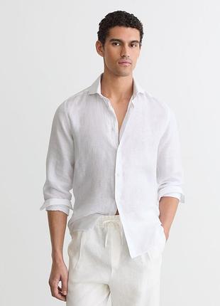 Сорочка uniqlo лляна розмір s біла