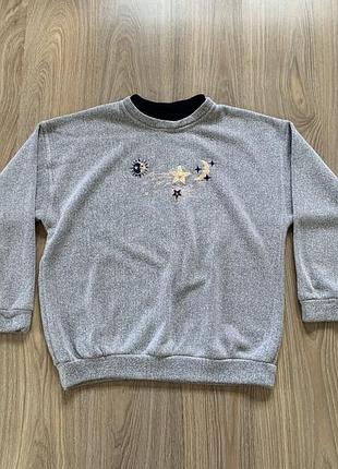 Мужской винтажный хлопковый свитшот кофта с нашивкой made in usa