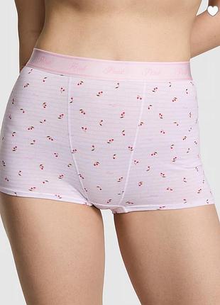 Трусики жіночі victoria’s secret pink рожеві з принтом
