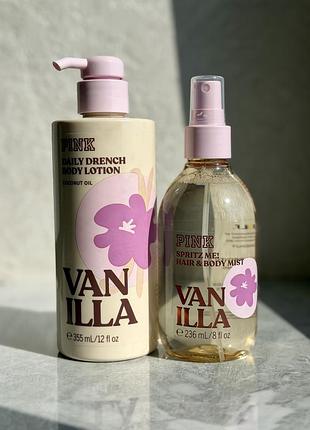Набір спрей / міст та лосьйон victoria's secret pink vanilla