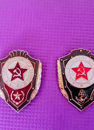 Значки вмф та армії срср, 2 шт.
