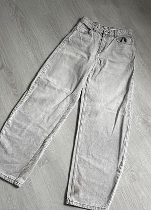 Джинси жіночі straight wide-leg сірі