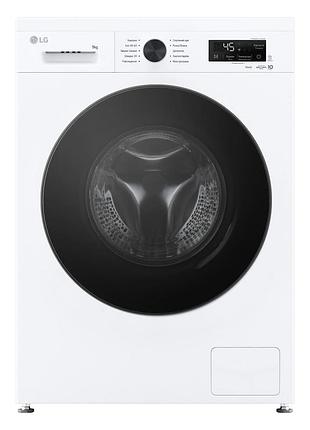 Стиральная машина lg фронтальная, 9кг, 1400, a, 55см, дисплей, пара, инвертор, белый