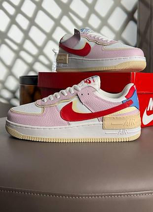Женские кроссовки nike air force 1 shadow w white pink
