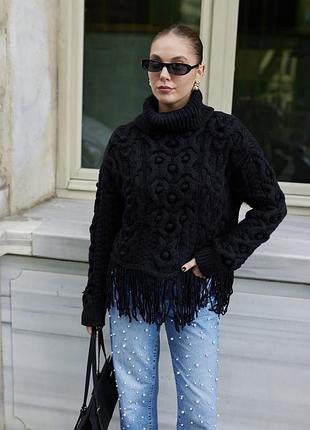 Светр з бахромою zara