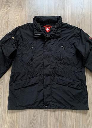 Мужская чёрная утеплённая непромокаемая куртка wellensteyn golfjacke