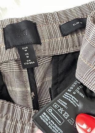 Комфортні брюки в клітинку h&m р.m 9