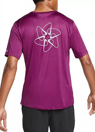 Футболка унісекс nike dri-fit uv run division miler фіолетова, розмір m