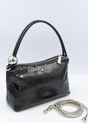 Сумка женская кожаная leather 8850 black