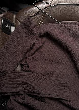 Шоколадний топ лонгслів pull&bear 3