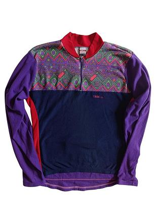 Винтажная веломайка / джерси trek ausa (оригинал, polartec, polartec control fabric, размер l, made in usa)
