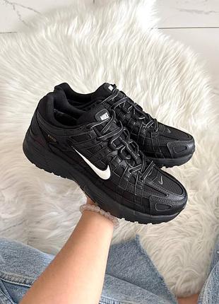 Кроссовки nike p-6000 full black white swoosh gore-tex termo  💧 влагозащита и термо ❄️  арт 0457