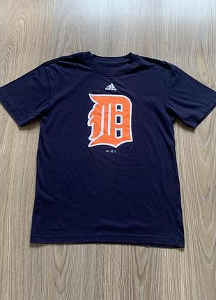Детская винтажная хлопковая футболка с принтом adidas detroit tigers