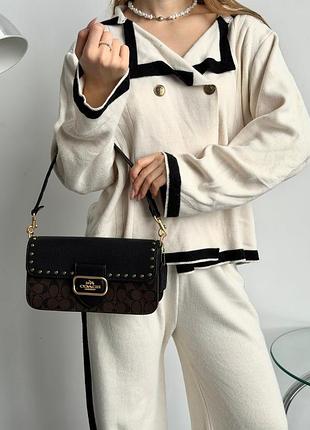 Городская женская сумочка коуч кожаная сумка кросс боди coach для девушки брендовая сумка через плечо для женщины