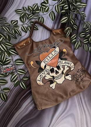 Y2k ed hardy bag juicy couture style