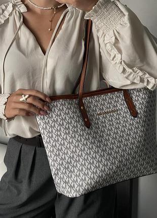 Женский шопер майкл корс кожаная сумочка на плечо для девушки michael kors брендовая городская сумка шопер для женщины