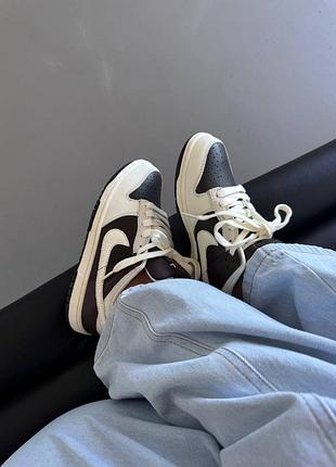 Кросівки nike sb dunk dark brown / cracked skin