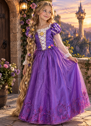 Карнавальный костюм платья рапунцель disney