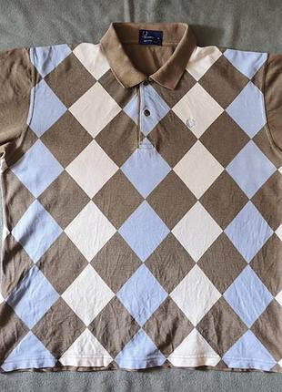 Поло жіноче fred perry вінтажне, в ромб, розмір xl