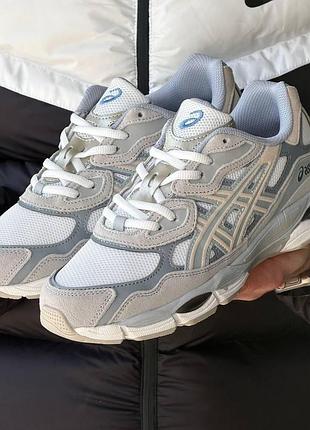 Мужские серые кроссовки asics gel nyc grey beige х ассикс 45