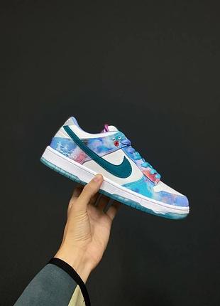Голубые кроссовки унисекс nike sb dunk low futura blue х данк 36
