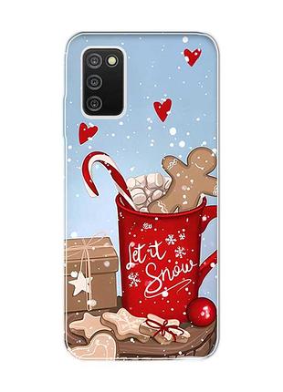 Чехол на samsung galaxy a03s :: какао с пряниками (принт 191)